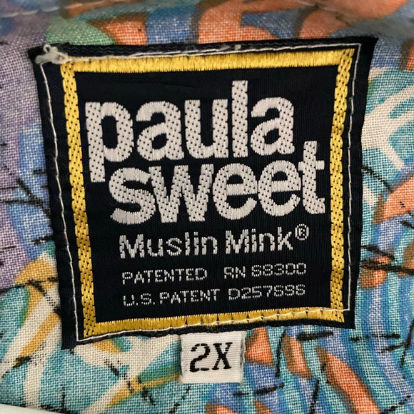 Vintage Rare 90s Paula Sweet Muslin Mink Floral Jacket Size 2XL - Super Funky - Picture 13 of 13